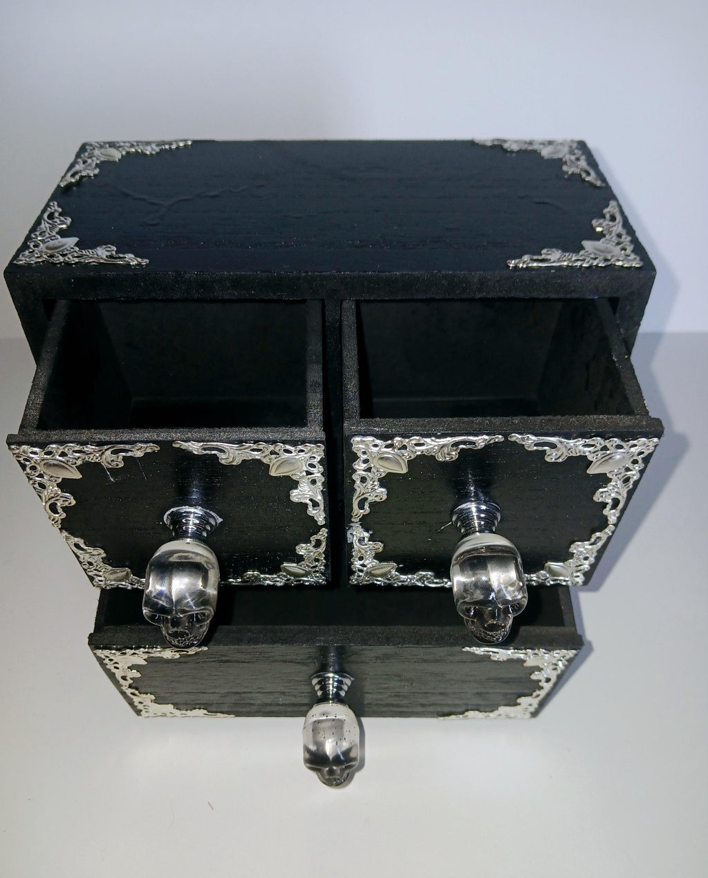 Handmade Wooden Witches Chest: Altar Apothecary Herb Box