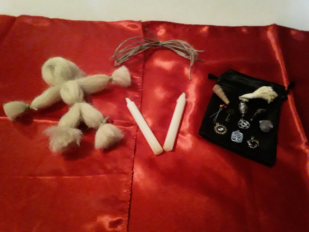 Witch Starter Kit: Merino Wool, Hemp, Charms & Spell Candles