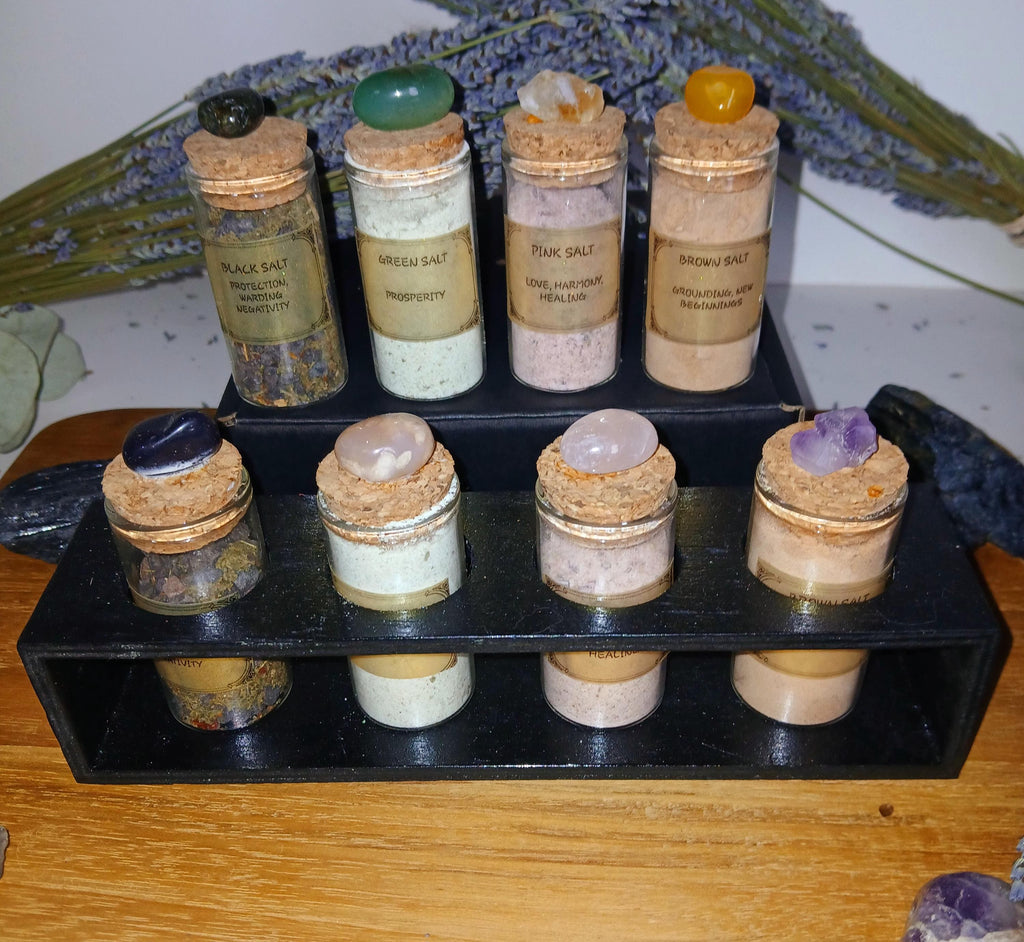 Witches Salt Set: Ritual Salts for Protection, Prosperity, Love, Grounding