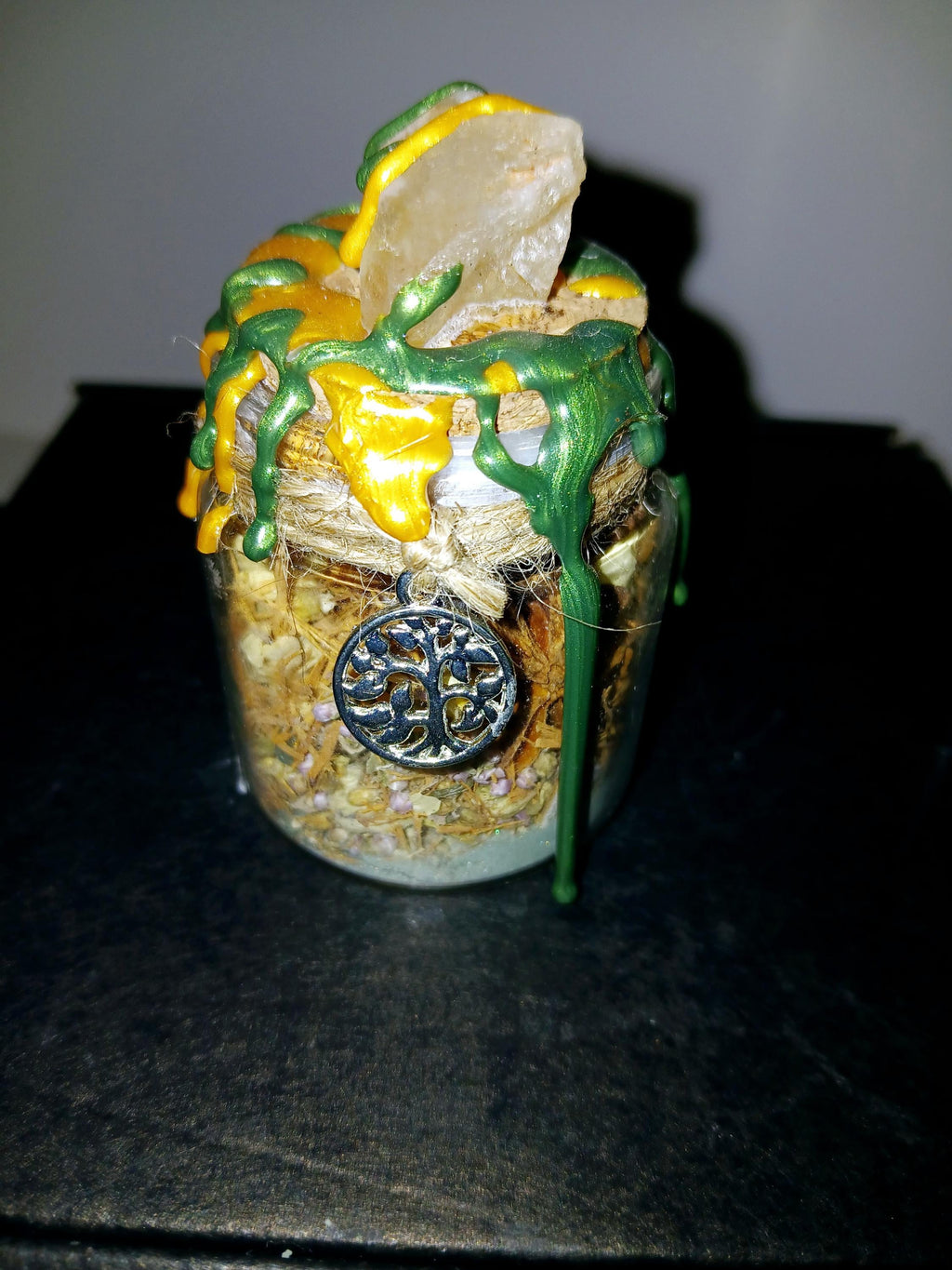 Handmade Witch Bottle: Protection, Prosperity, Blessing - Wiccan Spell Kit