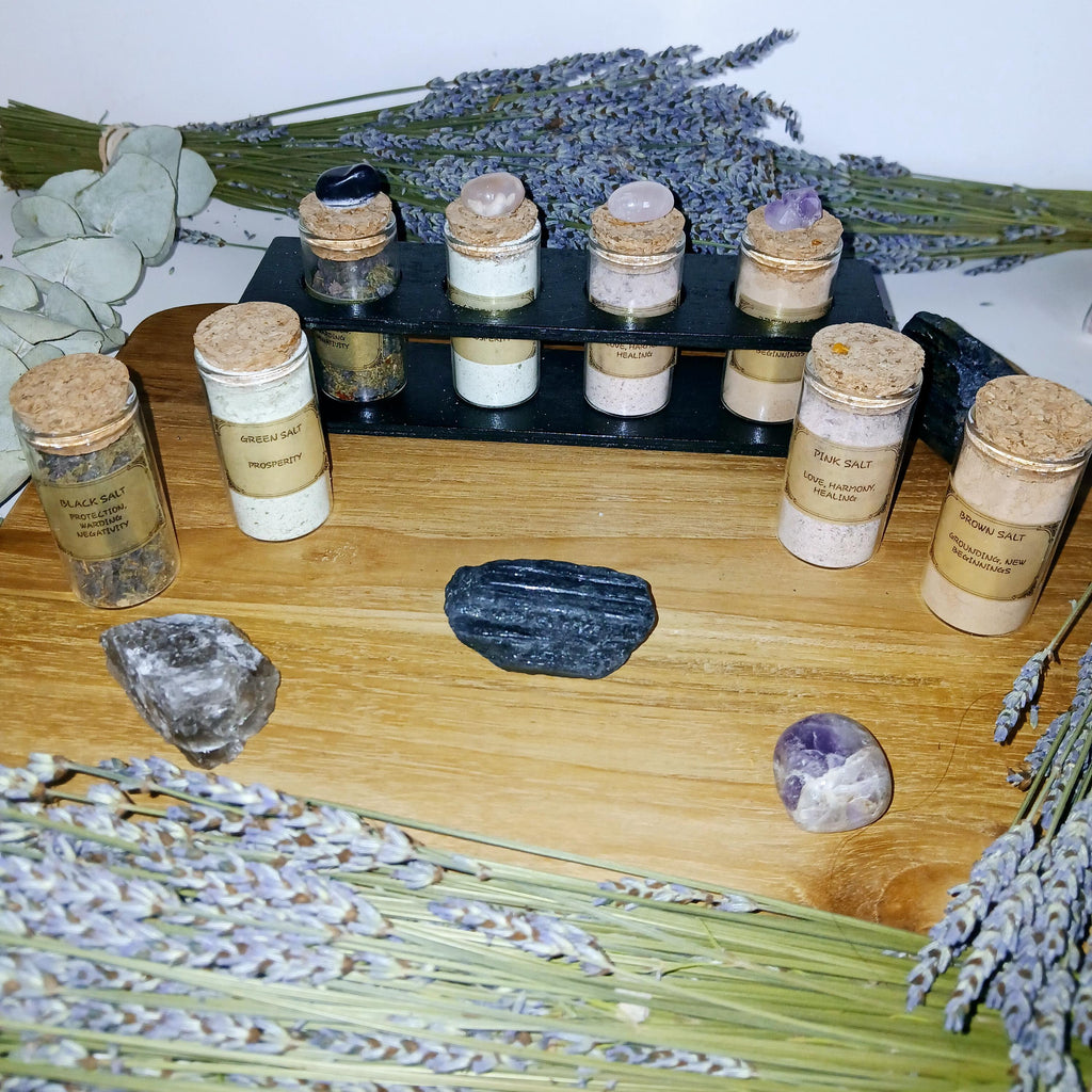 Witches Salt Set: Ritual Salts for Protection, Prosperity, Love, Grounding