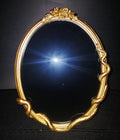 Black Scrying Mirror: Gothic Witchcraft Divination, Skull & Snake Design Witches mirror