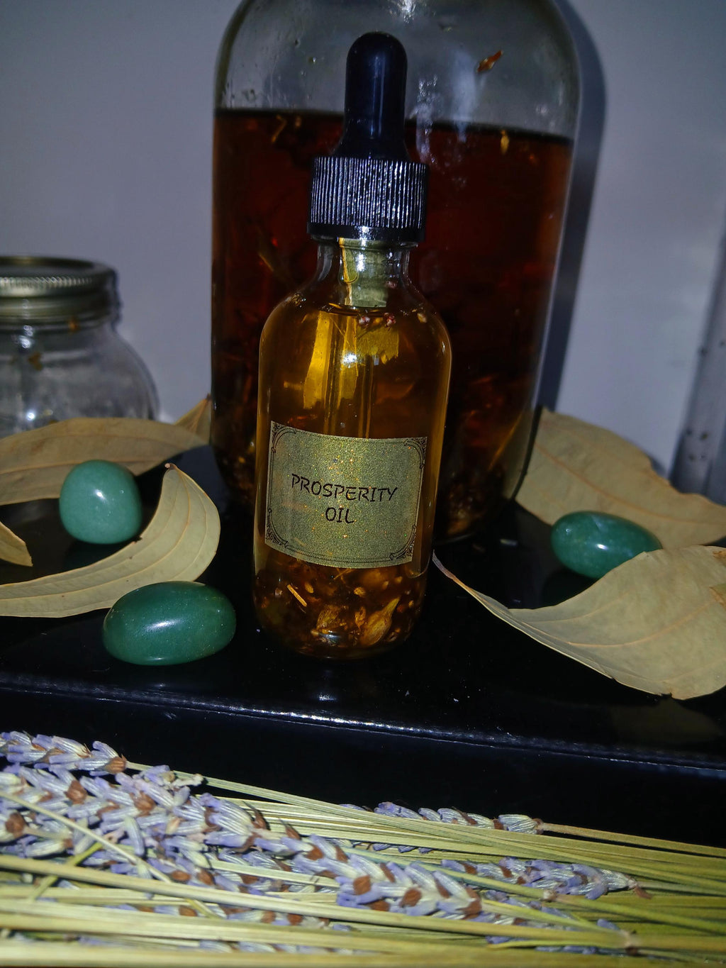 Witches Ritual Oil: Selenite, Hex, Dark Moon, Prosperity Spell Oil