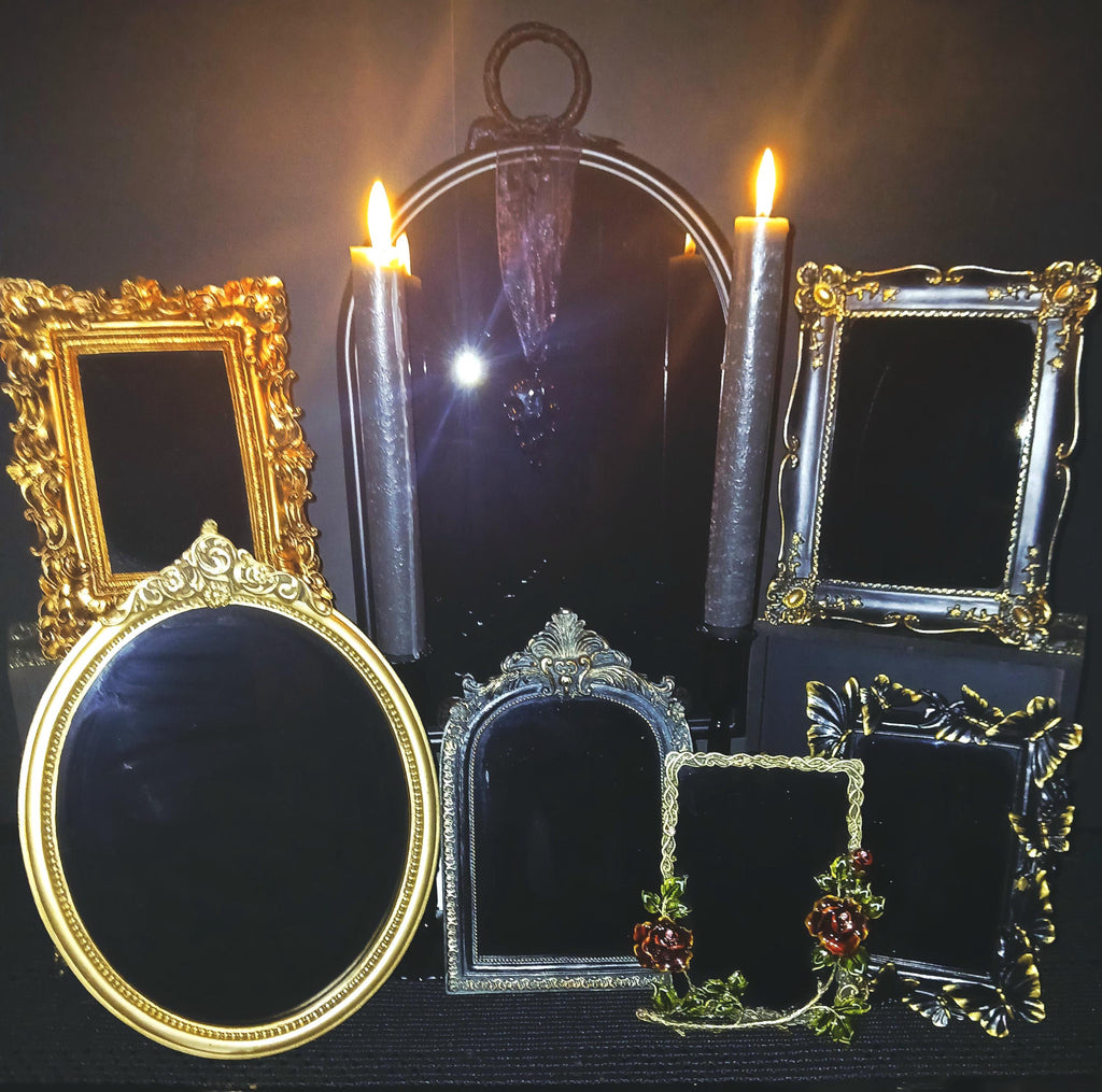 Scrying Mirror Divination Kit: Witchcraft Starter Altar with Incantation