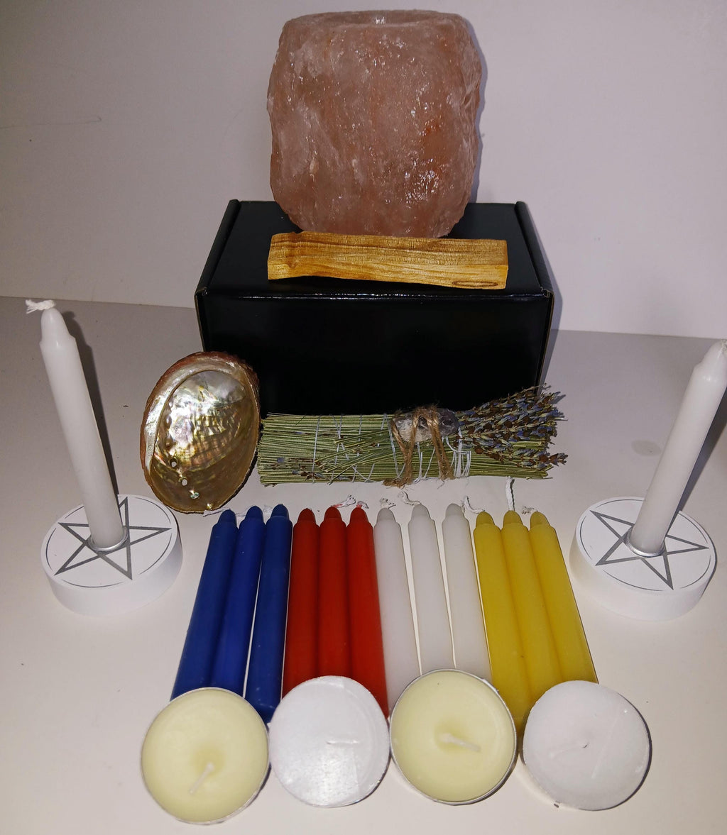 Witch Starter Kit: Wiccan Altar Supplies, Herbs, Crystals & Spell Candles