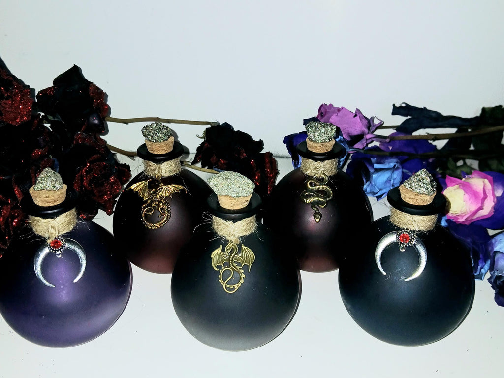 Witch Potion Bottles: Glass Cork Bottles with Witchy Charm