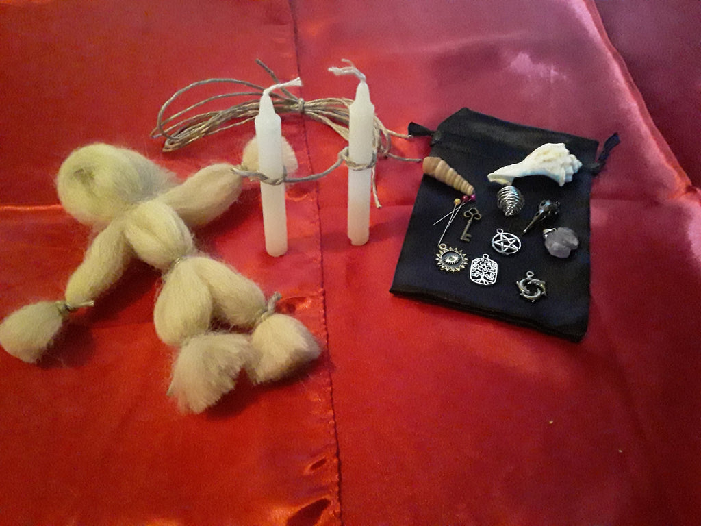 Witch Starter Kit: Merino Wool, Hemp, Charms & Spell Candles