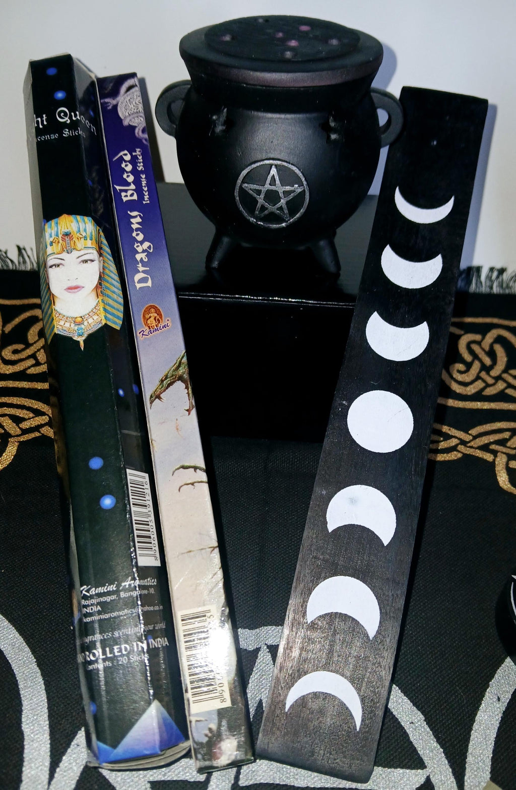 Witch Starter Kit: Wiccan Altar Box with Herbs, Crystals, and Candles