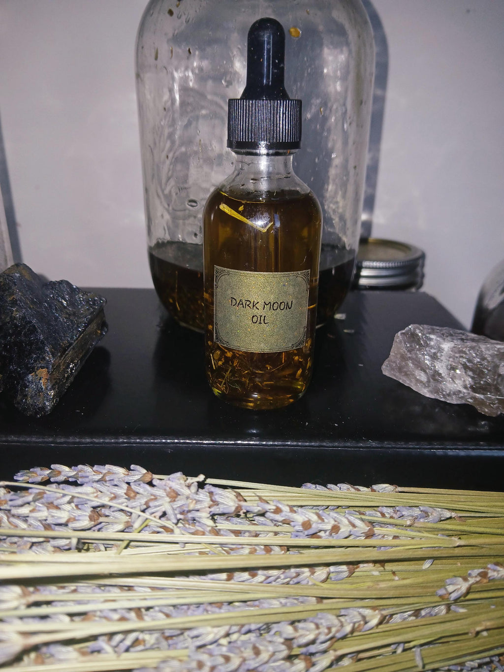 Witches Ritual Oil: Selenite, Hex, Dark Moon, Prosperity Spell Oil
