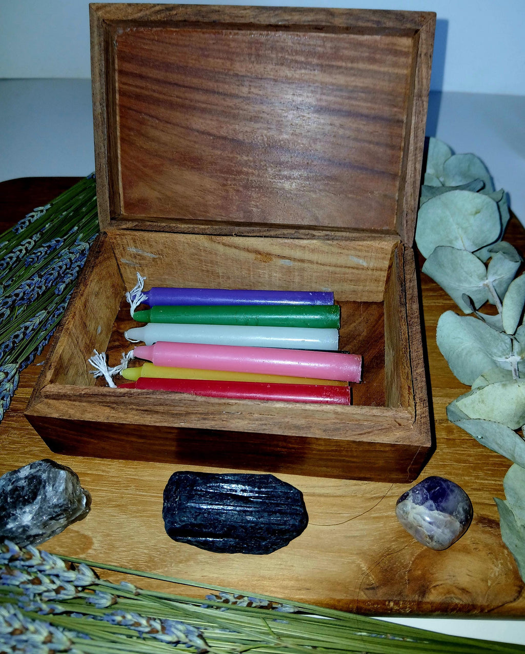 Goddess Carved Wooden Box: Wiccan Altar Tarot Storage (4x6 inches)