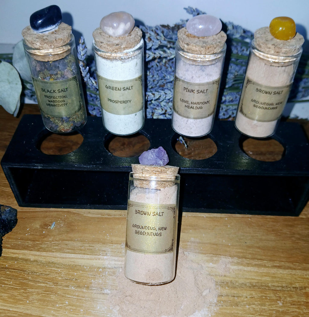 Witches Salt Set: Ritual Salts for Protection, Prosperity, Love, Grounding